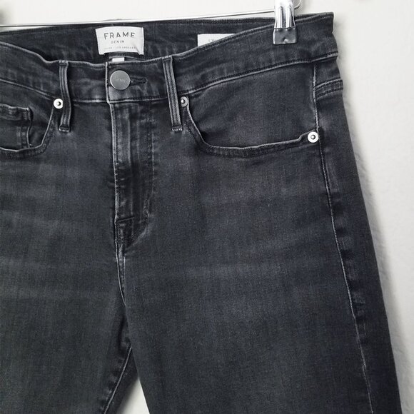 Frame Men's 32 L'Homme Slim Jeans in Long Shore Faded Black Gray $228 Inseam 32" - Picture 13 of 15
